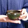 Bemy Emerald Ice Crackle Tenmoku Tea Cups